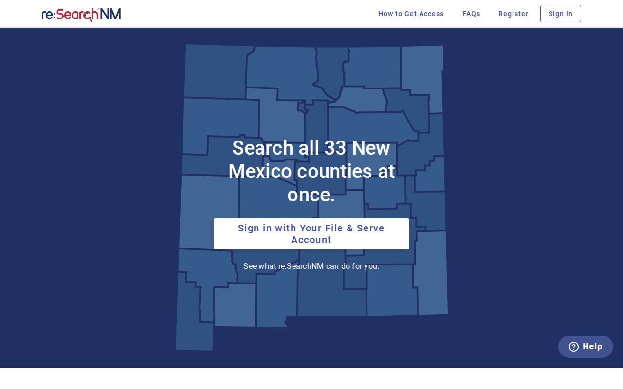 Alamogordo resident lookup re:SearchNM registered court-document access