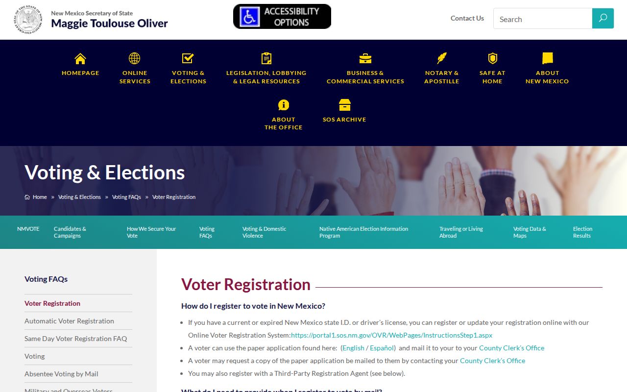 Alamogordo ZIP code voter-registration privacy information